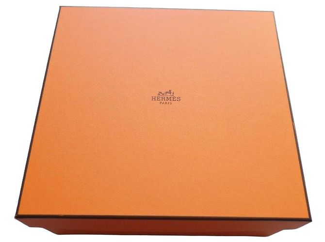 Caixa laranja Hermès para bolsa Hermès mini-kelly 2 número 68 Marrom Branco