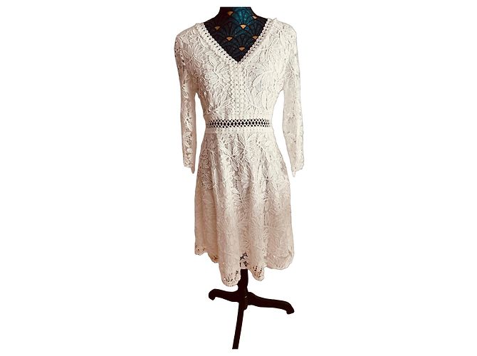 Rene Derhy Abito Derhy in pizzo bianco