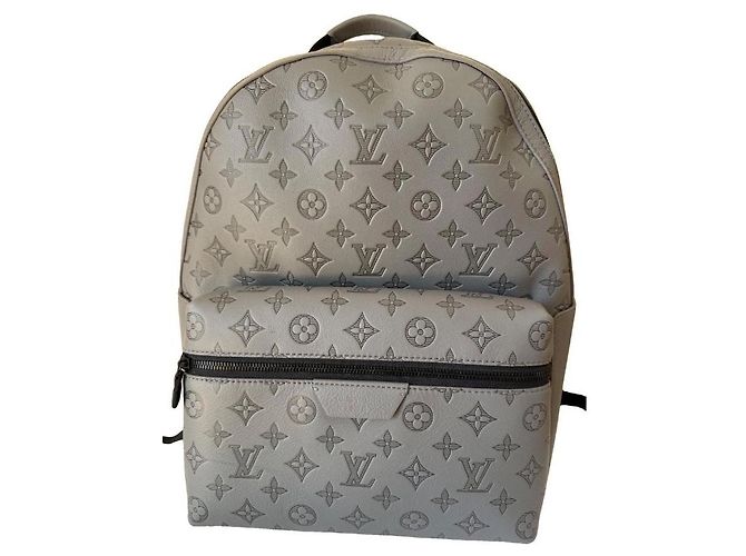 Louis Vuitton Monogram Leder Rucksack Grau