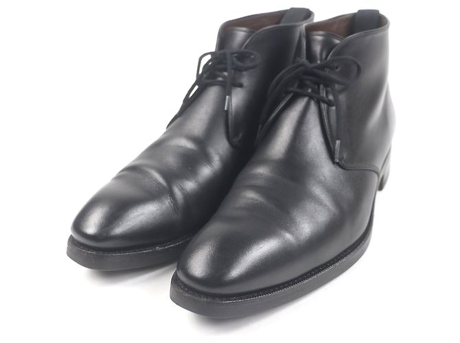Autre Marque Carmina Leather Chukka Boots Black