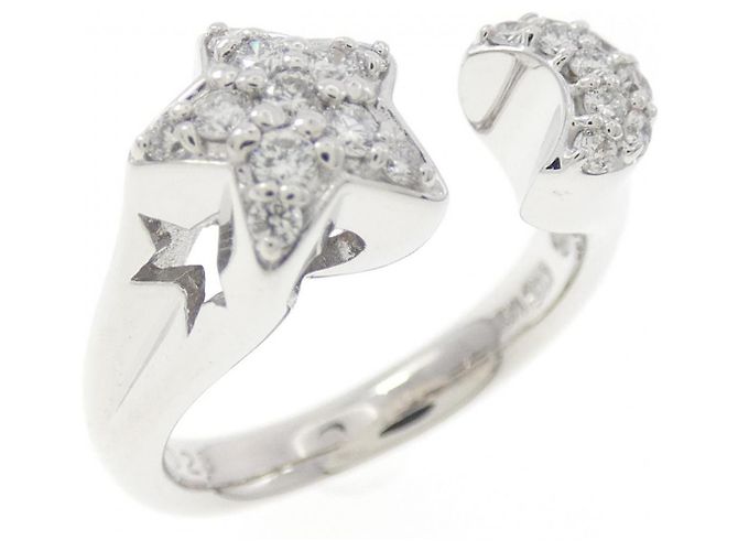 Autre Marque Anello Ponte Vecchio in Oro Au750 e Diamanti Argento