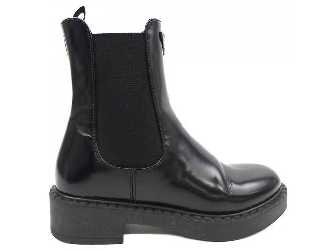 Prada Brushed Calf Boots Black