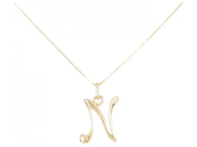 Autre Marque Collana Iniziale N in Au750 D'oro