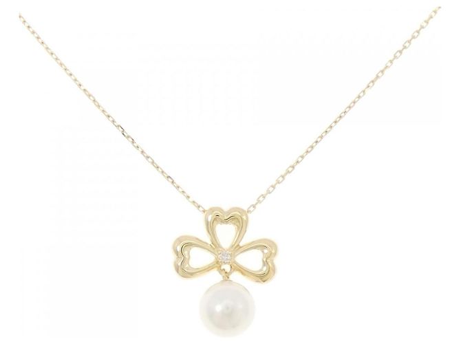 Autre Marque Collar de Perlas Akoya Au750 Dorado