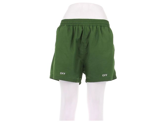 Off White pantaloncini da bagno verdi Verde
