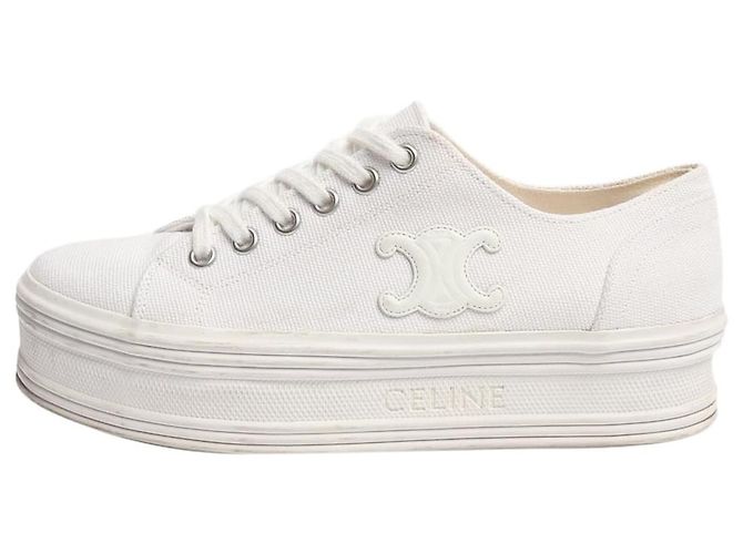 Céline Baskets basses en toile Jane blanches - taille EU 35