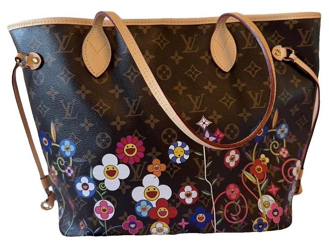 Louis Vuitton Monogram Murakami Neverfull MM Marrom Multicor