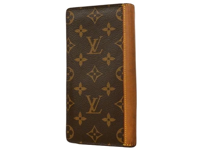 Cartera larga Louis Vuitton Monogram Archive Brazza Castaño