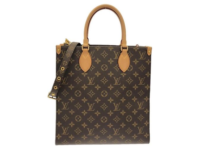 Sac à main Louis Vuitton Monogram Sac Plat PM Marron