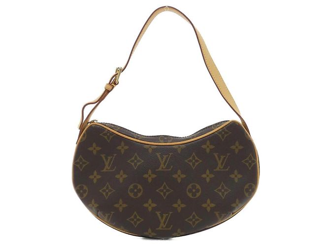 Louis Vuitton Monogram Pochette Croissant Schultertasche Braun