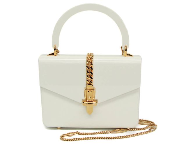Gucci Sylvie 1969 Acryl Mini-Handtasche Weiß