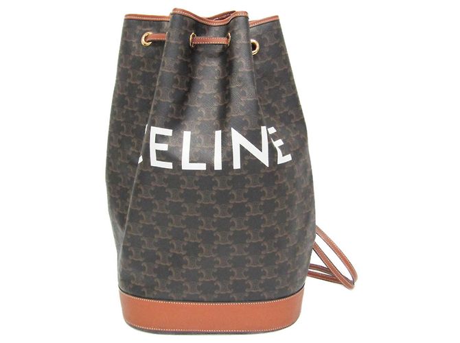 Céline Bolsa Sailor Triomphe Medium Celine Marrom Castanho escuro