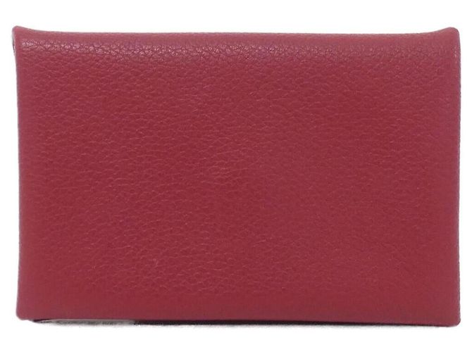 Hermès Kartenetui Hermes Calvi 064954CK Rot