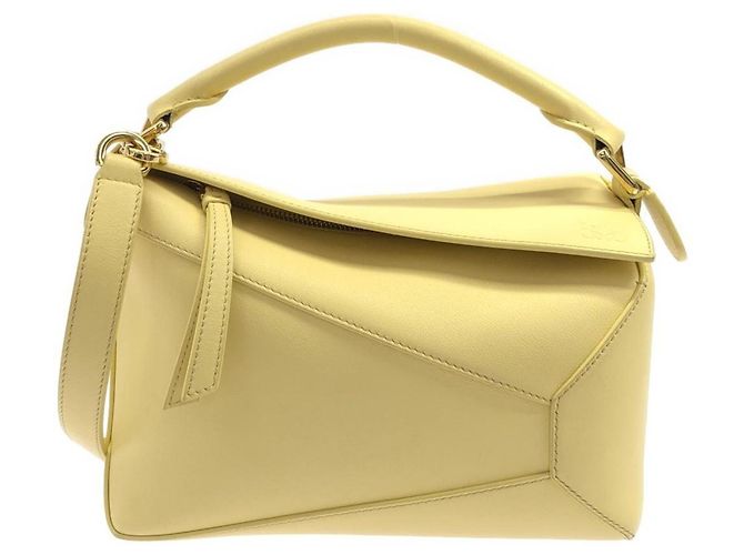 Loewe Puzzle Edge Handtasche Small Gelb