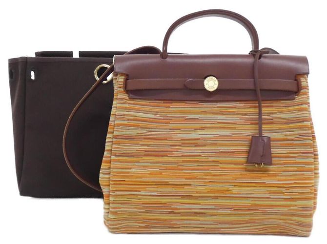 Hermès Bolsa Hermes Herbag PM Marrom