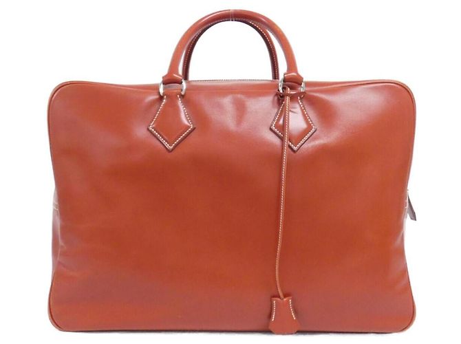 Hermès Borsa Boston Hermes Plume 45cm Arancione