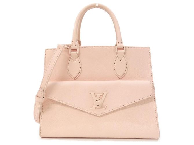 Bolsa Louis Vuitton Lockme Tote PM Marrom Rosa