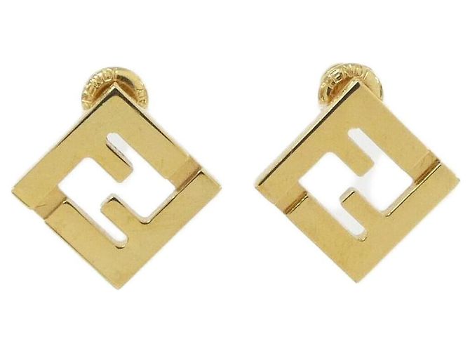 Fendi 8AK320 B08 Gold Stud Ohrringe Golden