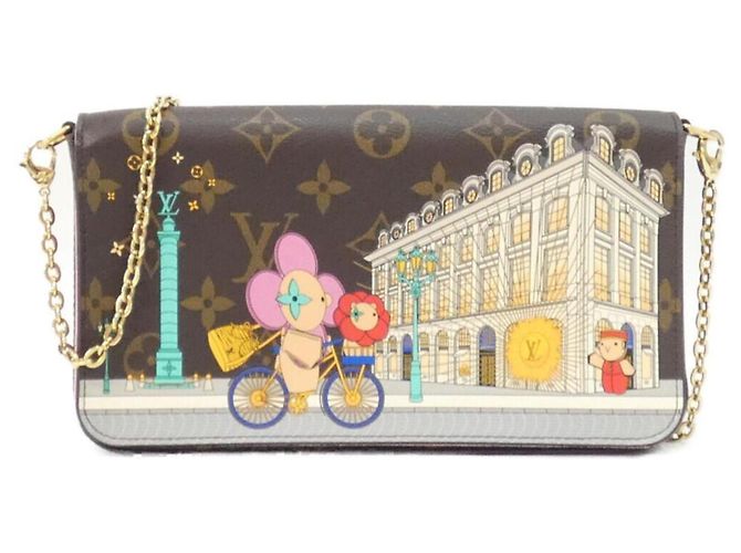 Louis Vuitton Monogram Pochette Felicie Marrone Monogramma