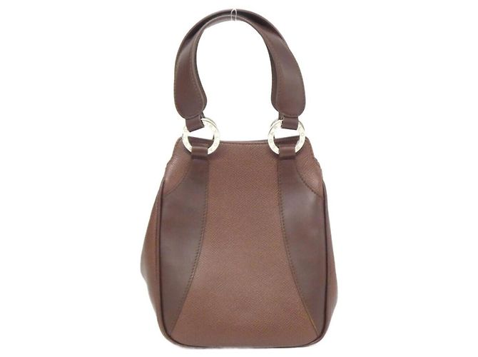 Bulgari Bvlgari Brown Leather Handbag
