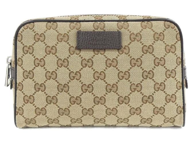 Pochete Gucci GG Canvas Marrom Bege
