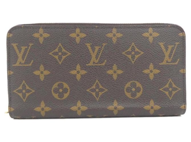 Louis Vuitton Monogram Zippy Wallet M41895 Brown Fuschia