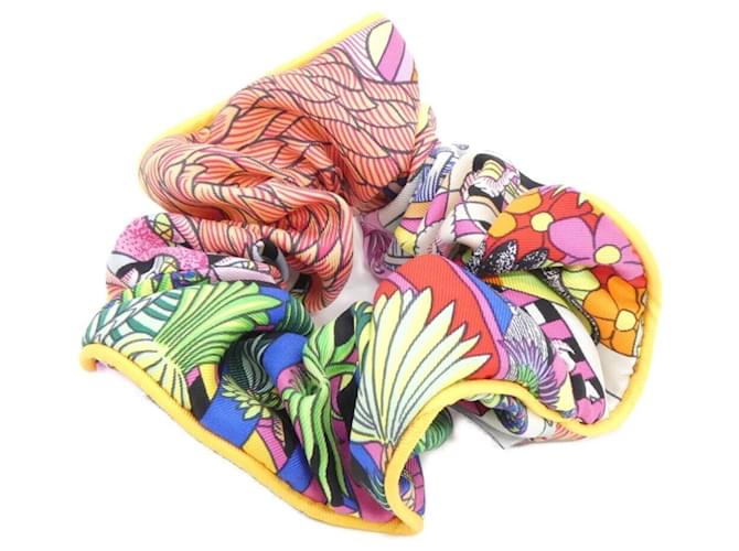 Hermès Hermes ANIMAPOLIS Claudia Chouchou Silk Scrunchie Multiple colors Orange