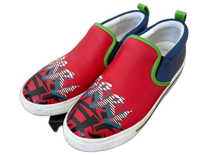 Marc by Marc Jacobs Slip-On Sneaker Rot Multi Weiß Blau Grün
