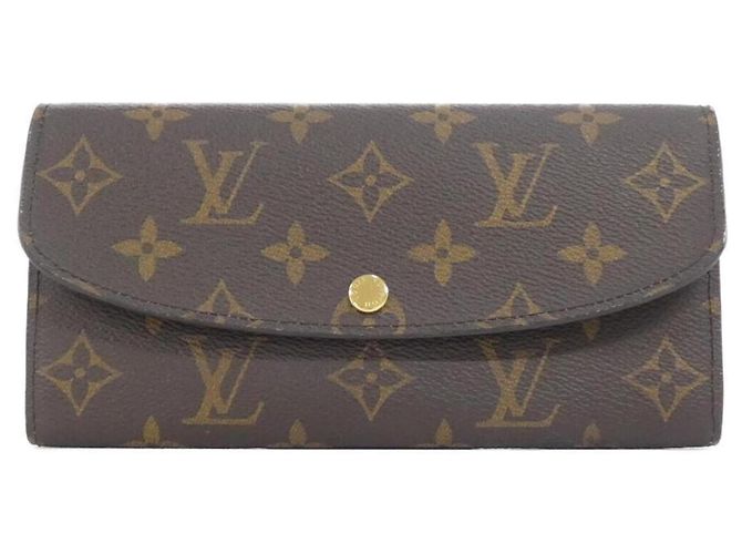 Louis Vuitton Monogram Portefeuille Emilie Wallet Brown Pink