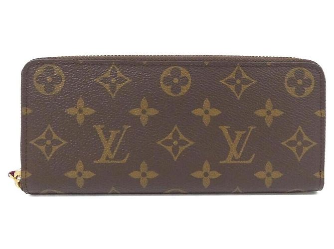Portafoglio Louis Vuitton Monogram Portefeuille Clemence Marrone Fuschia