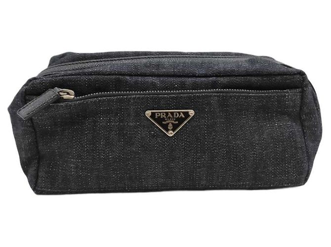 Prada Multi Pouch in Navy Denim Navy blue