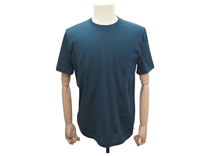 Hermès NUOVA MAGLIETTA HERMES UOMO TAGLIA L M 48 COTONE BLU
