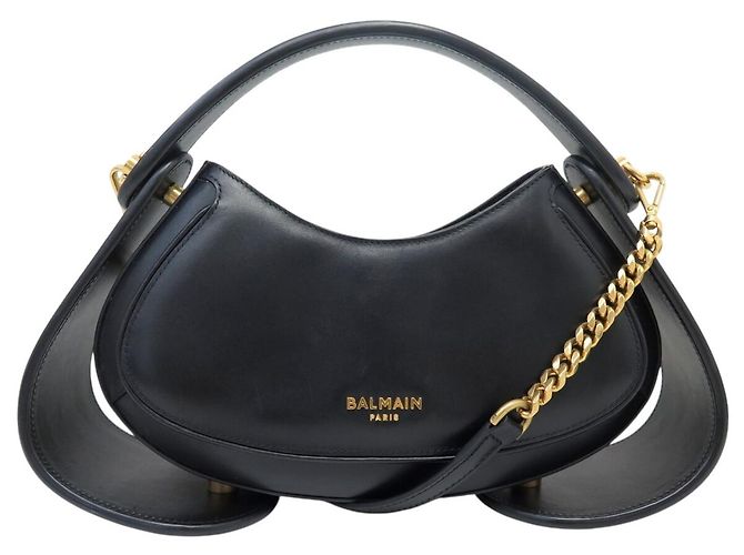 BORSA BALMAIN JOLIE MADAME MEDIUM NERA PELLE NERA TRACCOLLA HAND BAG Nero