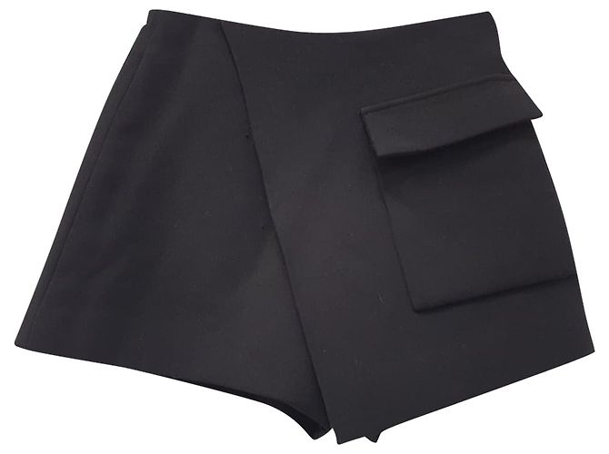 Self portrait Self-Portrait Mini-Skort aus Krepp in Schwarz Polyester