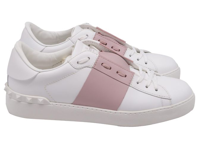 Valentino Garavani Sneakers basse Rockstud Valentino in pelle bianca Bianco