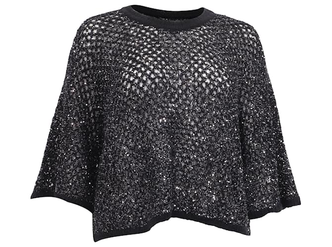 Maglione girocollo Ba&sh in poliammide nera Nero 