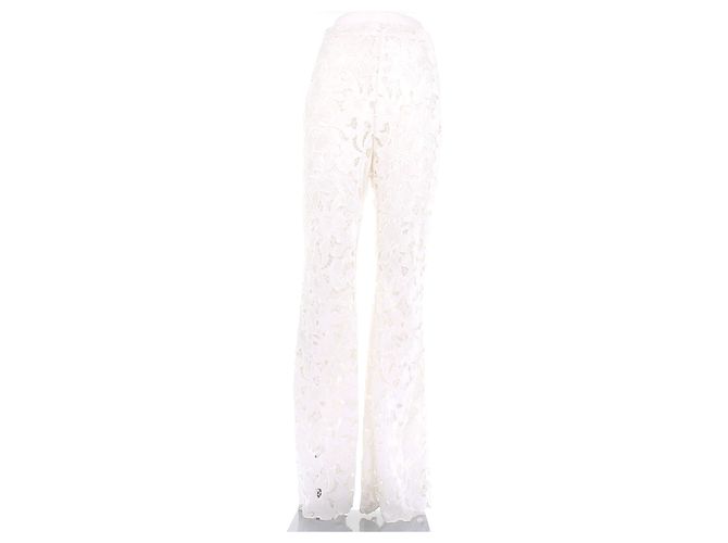 Autre Marque Weiße Spitzenhose