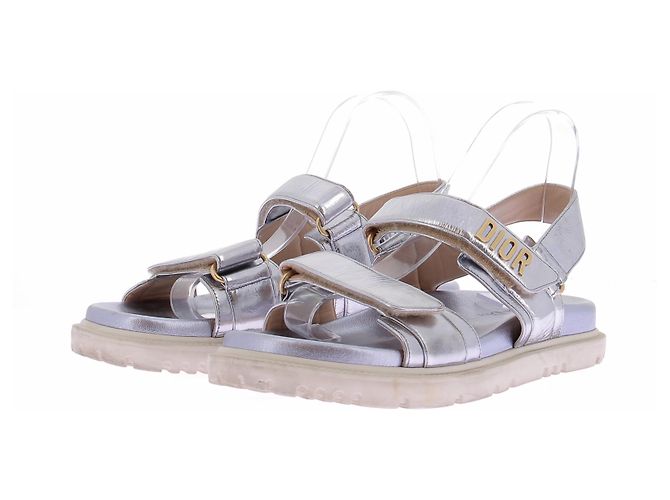Sandale "Dioract" aus silbernem Leder