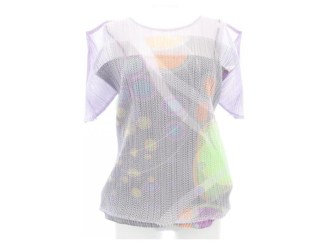 Issey Miyake Top Pleats Please Marrone Porpora