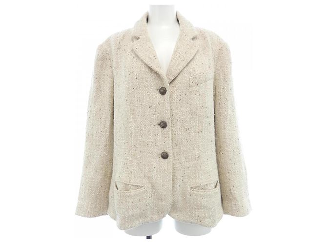 Timeless Chanel Wool Jacket Beige Size 42