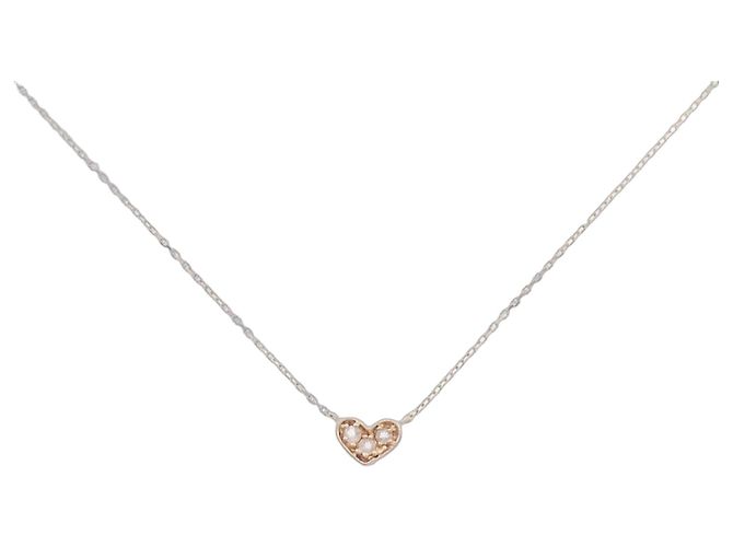 Autre Marque Collana in quarzo rosa e oro rosa K10
