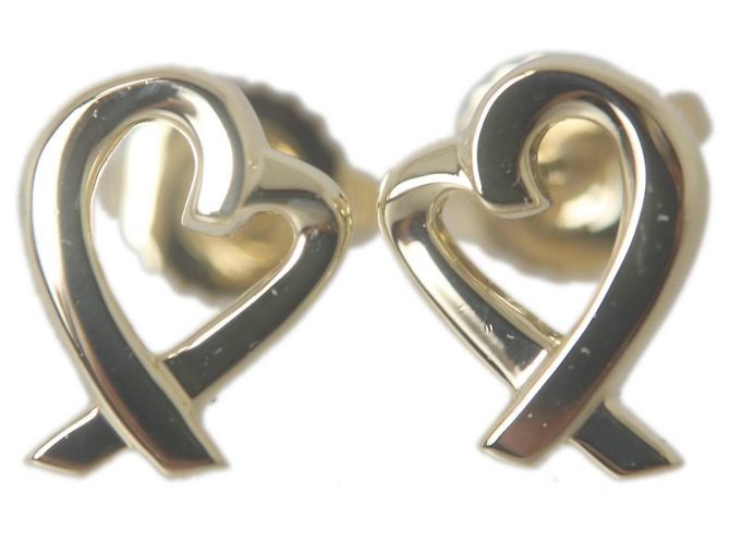 Pendientes de botón Tiffany & Co. Loving Heart en oro de 18K