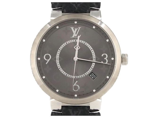 Relógio Louis Vuitton Tambour Slim Monogram Q1DM0 Quartz
