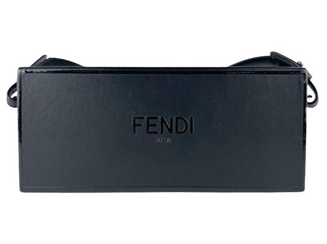 Borsa a tracolla in pelle nera Fendi Nero