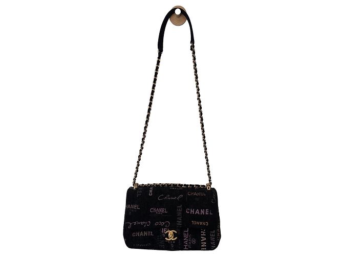 Bolsa Chanel Flap em Denim Preto