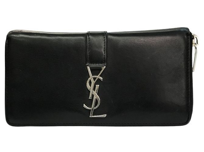 Portafoglio lungo Saint Laurent Nero