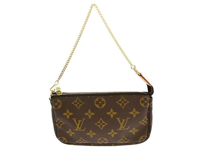 Louis Vuitton Mini pochette accessoires Canvas Mini Marrom
