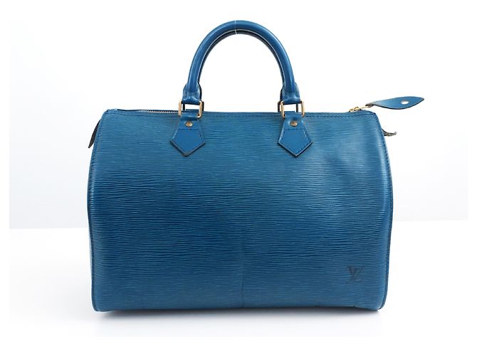 Sac à main Louis Vuitton Speedy en cuir Epi 35 Noir