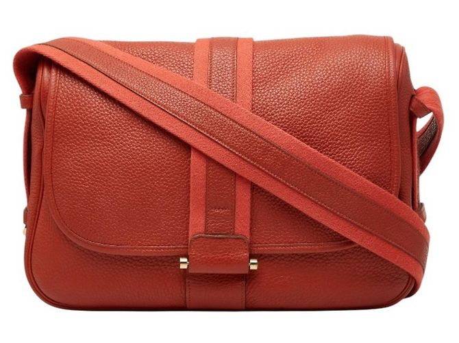 Hermès Bolso Bandolera Hermes Bour Lang Crossbody Rosa Naranja