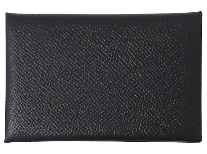Hermès Hermes Epsom Leather Business Card Case Black